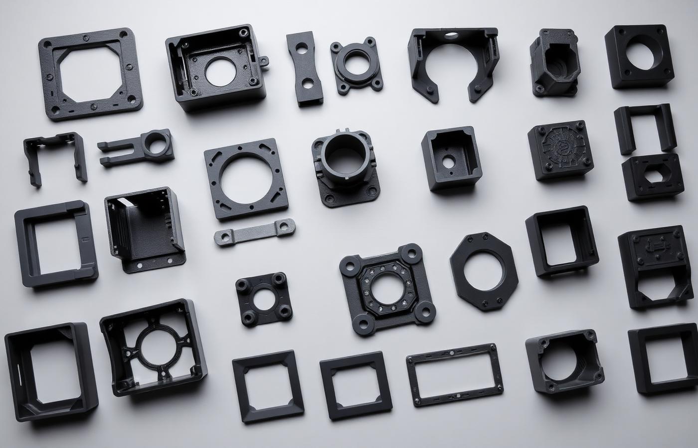 Verschiedene 3D-gedruckte Funktionsbauteile